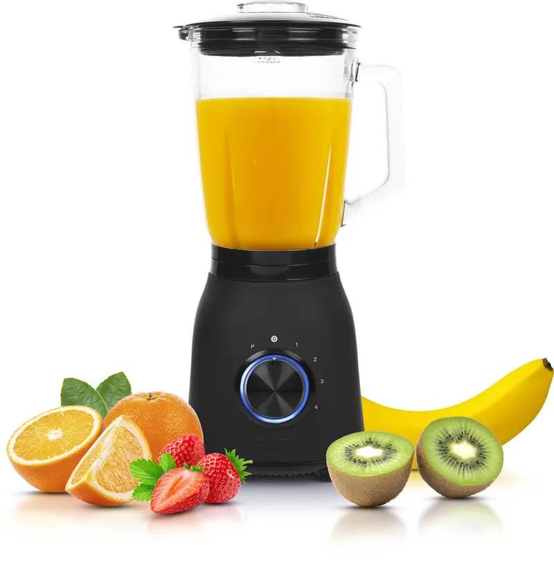 Princess 212092 Black Steel Blender 1000 - 4 Snelheden – Krachtig 1000W - 1.5 L - Glaskan - Ice Crush - Vaatwasmachine bestendig by Princess in Black – product photo