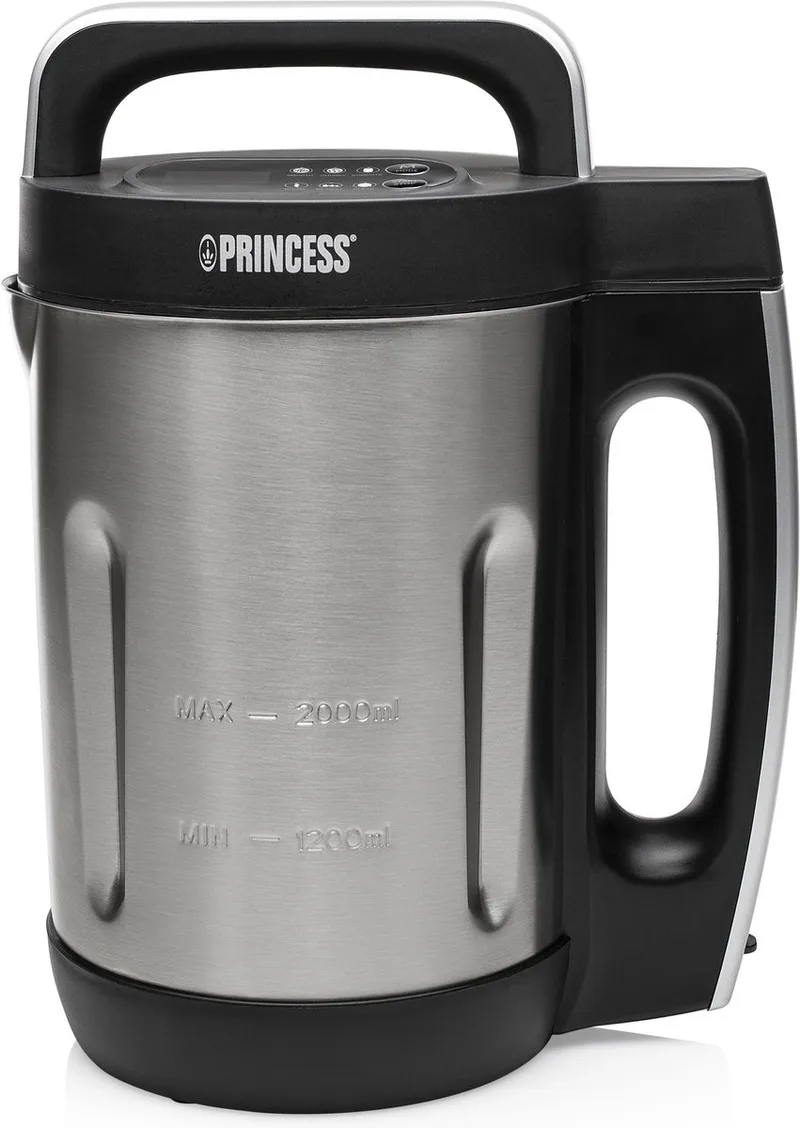 Princess 214002 Soepmaker Family XL – 2 liter– RVS – 6 programma's - 1000W - Blender - Smoothiemaker - yoghurtmaker - Warm en koud gebruik by Princess in Metaal – product photo