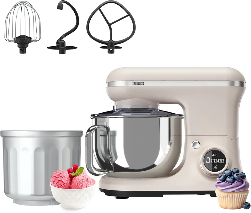 Robot de cuisine 1200 W blanc crème, acier inoxydable de Princess en Nordic White – photo produit 1 sur 3