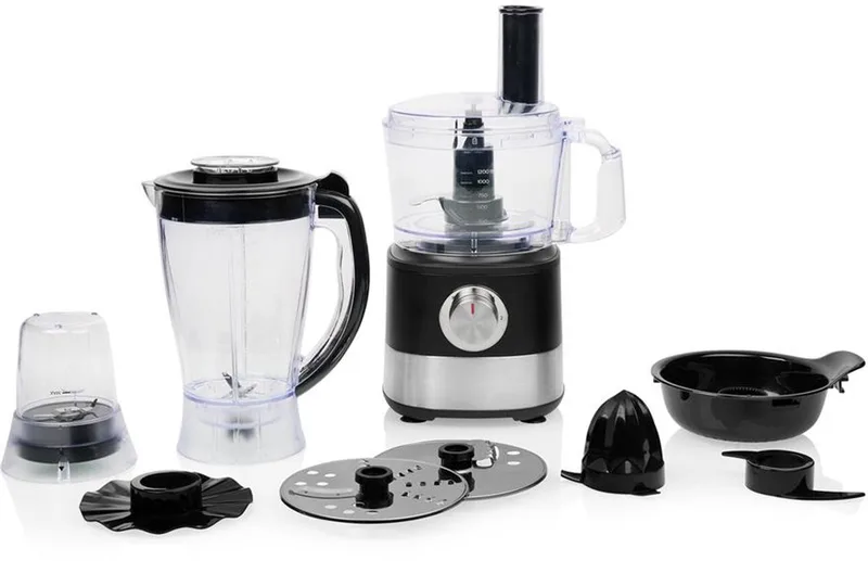 Princess 221054 - Multifunctionele Foodprocessor - 8 in 1 - Keukenmachine - Blender - Krachtige motor 1000W - 2 liter by Princess in Anthracite – product photo