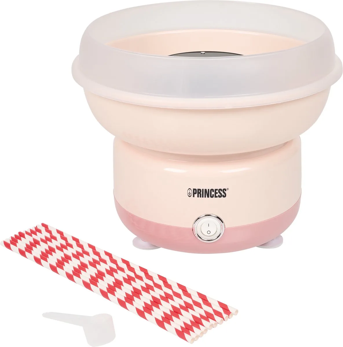 Princess 292990 Suikerspinmaker - Suikerspinmachine - 500 W - Met 10 stokjes en maatlepel - Kinderfeestje - party - BPA vrij - Cotton Candy - Pink by Princess in Pink – product photo