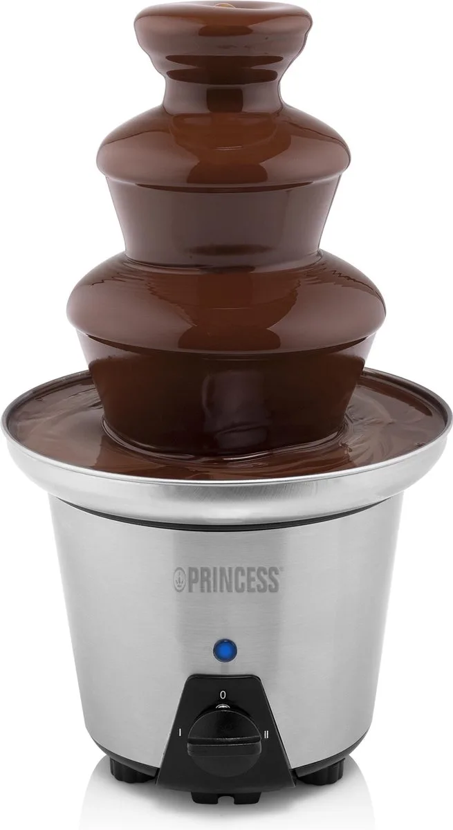 Princess 292998 Chocoladefontein XL - Chocolade fondue - 3 Lagen - Warmhoudfunctie by Princess in Silver – product photo