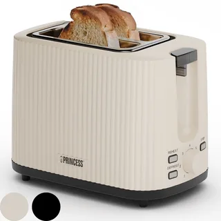 Retro Broodrooster - Wave 142337 - Compact - 7 Instelbare standen - Uitneembare Kruimellade - 930 Watt by Princess in Beige – product photo 1 of 2