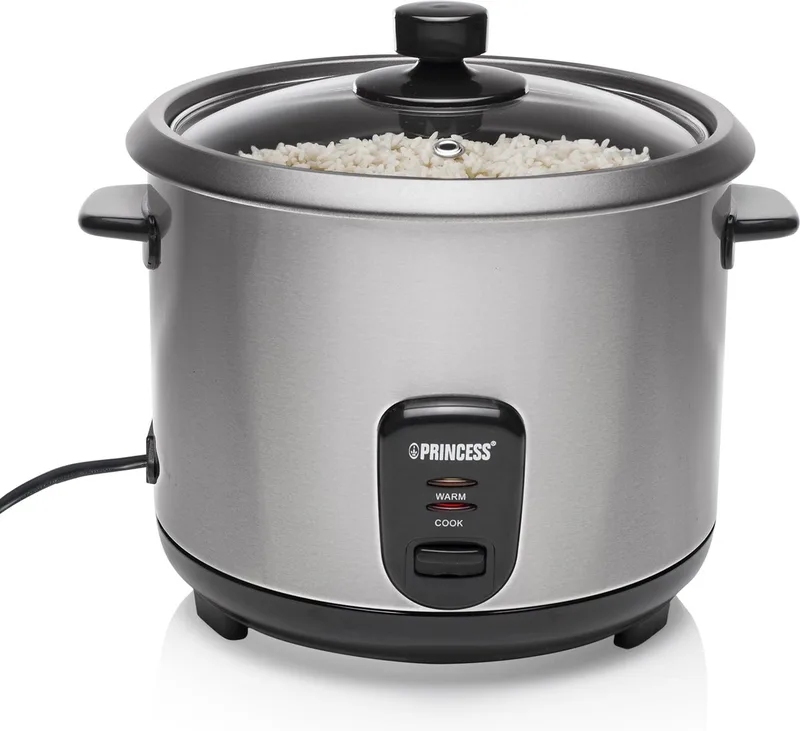 Rijstkoker 271950 - 1.8 Liter - 8 tot 10 personen - droogkookbeveiliging en warmhoudfunctie by Princess in Silver – product photo