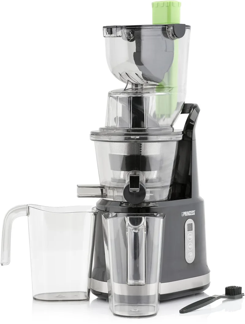 Slowjuicer 202045 – Sapcentrifuge - Juicer - Extra grote vulopening – Hoge sapopbrengst de Princess en Noir – photo produit