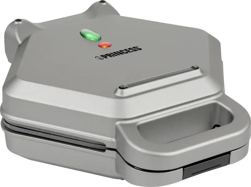 Snack-Maker Tosti-apparaat Anti-aanbaklaag, BPA-vrij, Oververhittingsbeveiliging by Princess in Silver – product photo