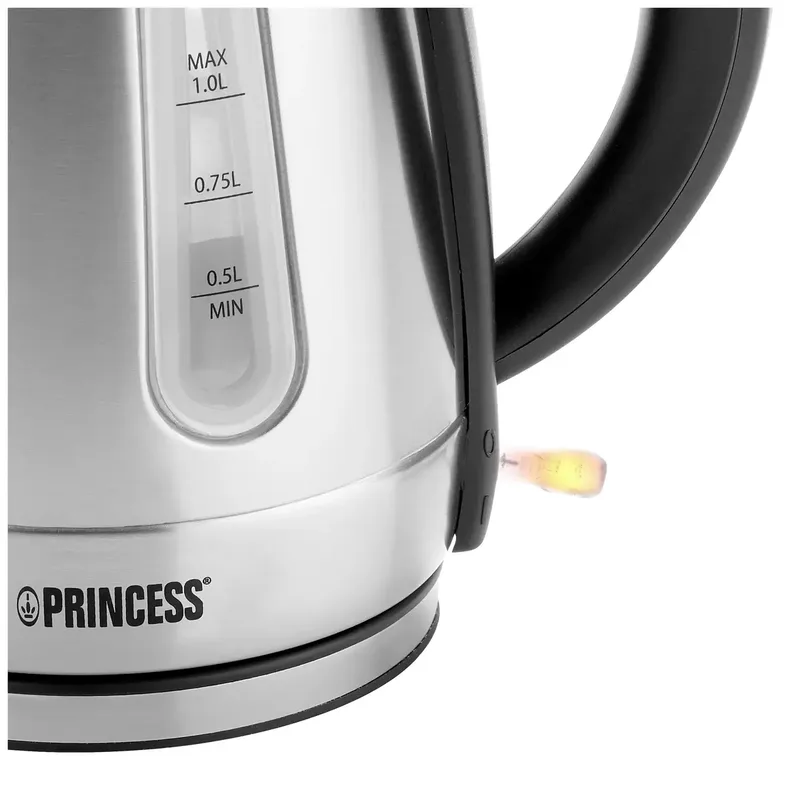 Waterkoker 236023 – 1 Liter – 360° draaibaar - 2200W – Waterniveau indicator - Kalkfilter de Princess en Rvs – photo produit 3 sur 3