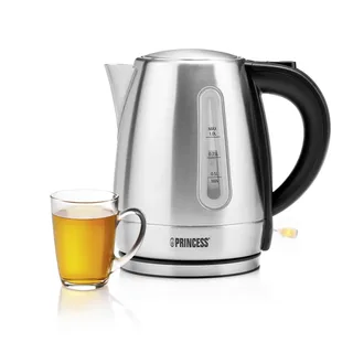 Waterkoker 236023 – 1 Liter – 360° draaibaar - 2200W – Waterniveau indicator - Kalkfilter de Princess en Rvs – photo produit 2 sur 3