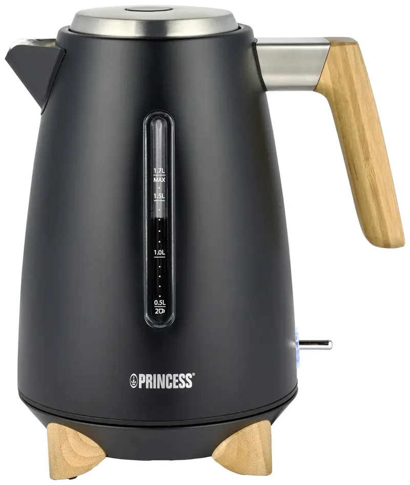 Waterkoker Pure 236061 - 1.7 liter - 3000W - 360° draaibaar - RVS de Princess en Noir – photo produit 2 sur 2