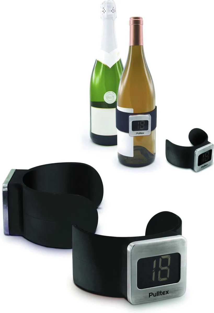 PWC Wine Thermometer van Pulltex in Zwart – productfoto