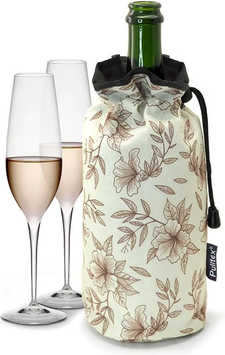 wijnKoelzak cooler bag champagne koeler wijnkoeler met koord gel van Pulltex in Lelies – productfoto