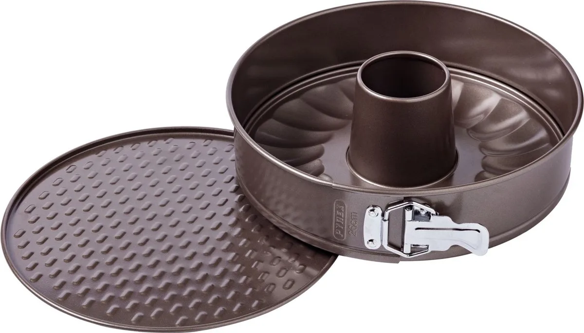 Asimetria 2 in 1 Spring- en Tulbandvorm Ø 26 cm - Carbonstaal von Pyrex in Braun – Produktfoto