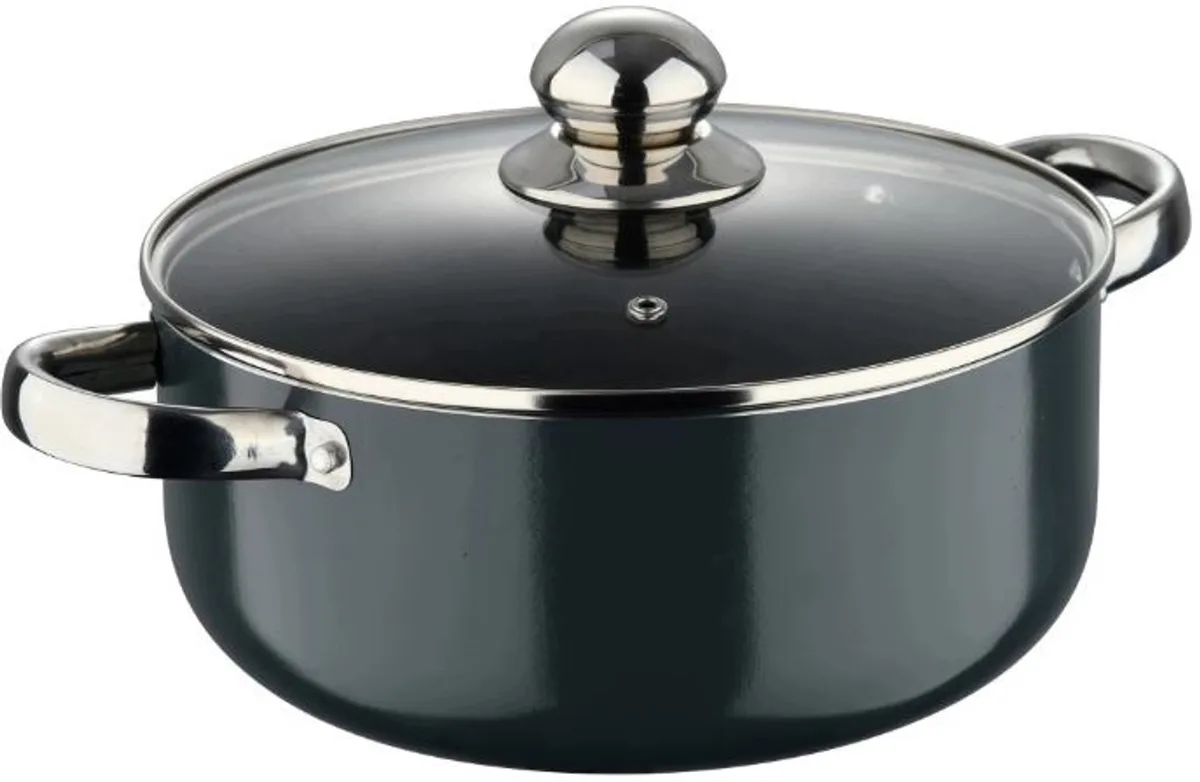 Classique Braadpan met Glazen Deksel, 24 cm, Inductie de Pyrex en Noir – photo produit