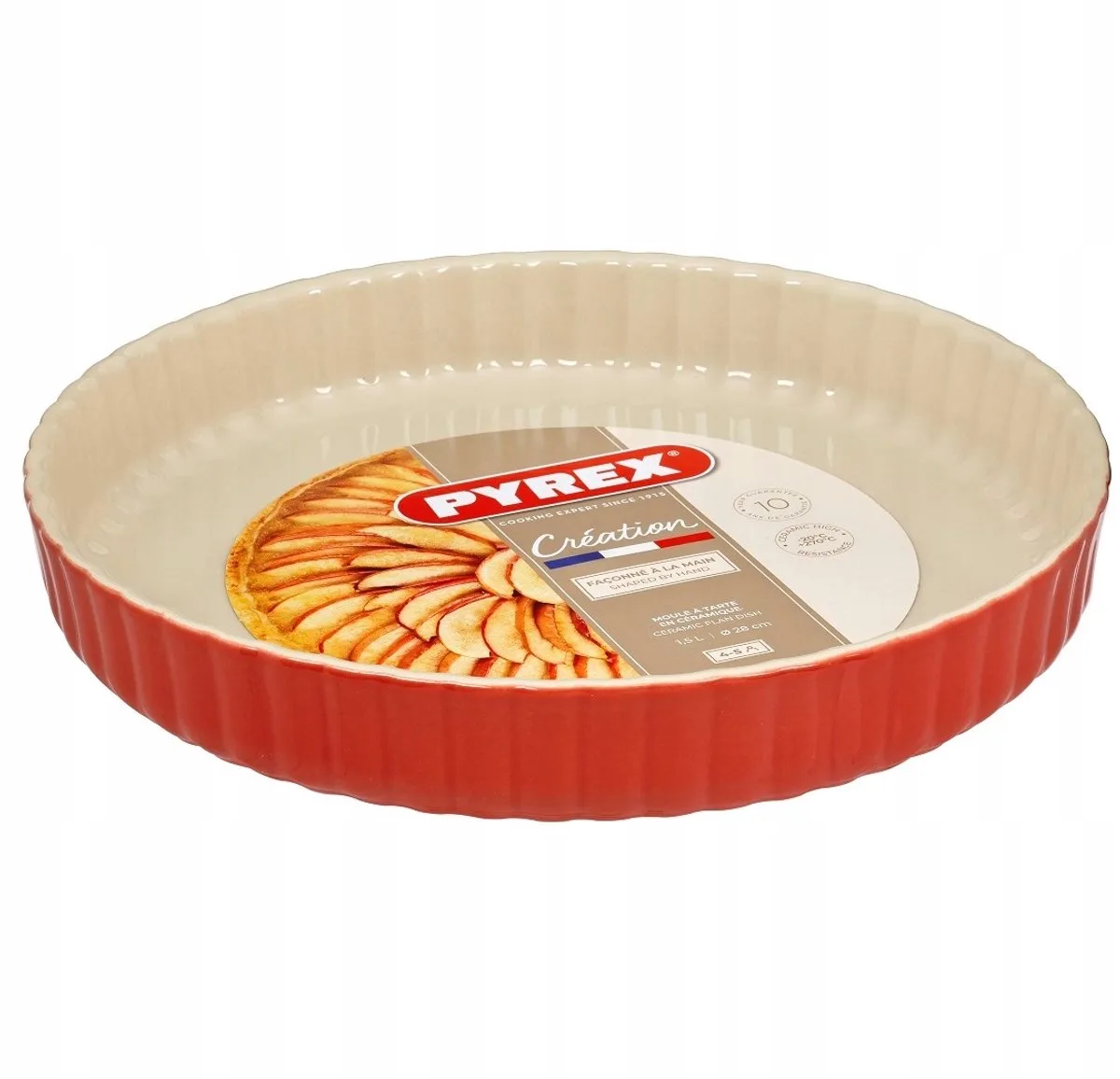 Creation taartvorm Ø 28 cm rond - Oven & magnetronbestendig von Pyrex in Rot – Produktfoto
