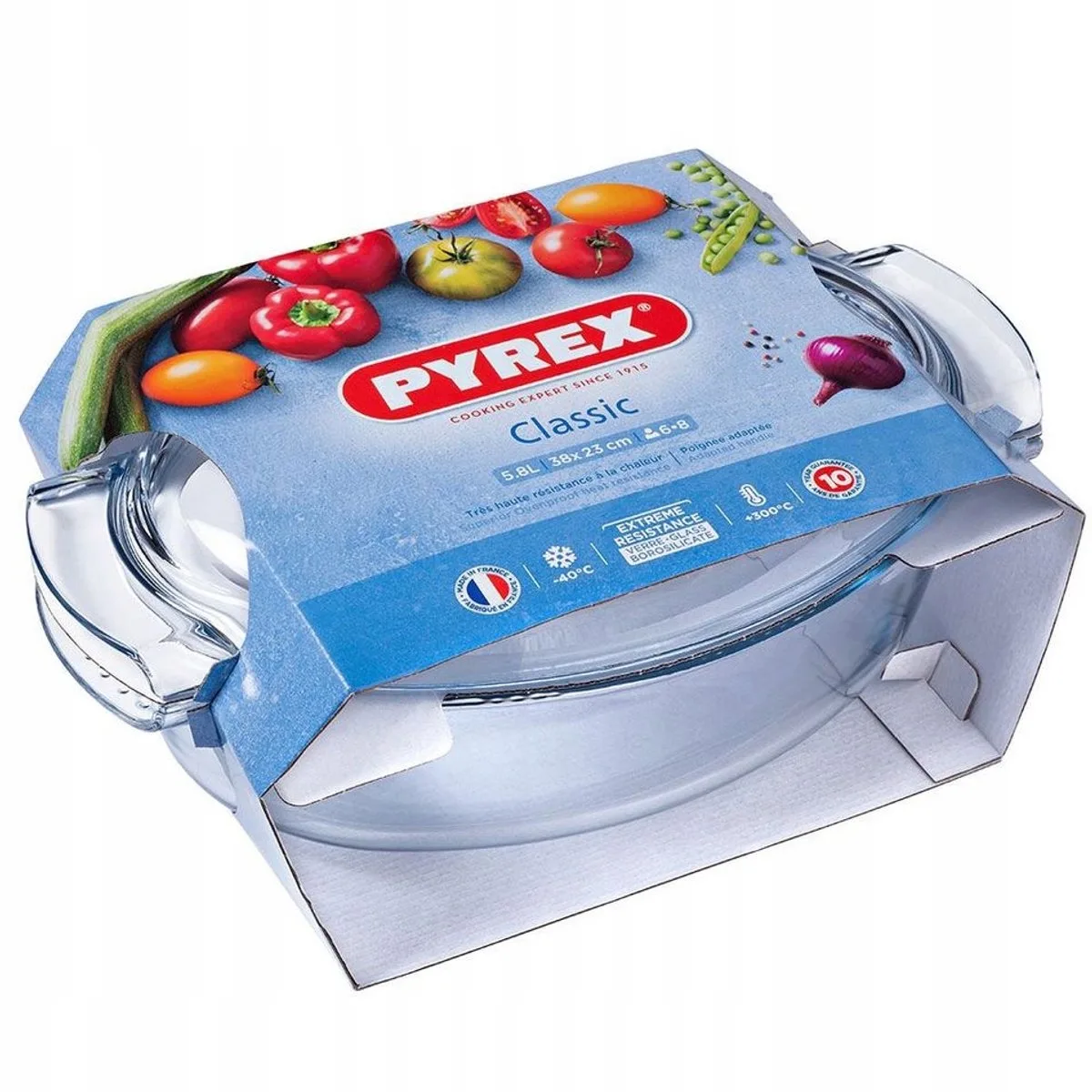 Essentials Ovenschaal met Deksel 5.8L - Hittebestendig Borosilicaatglas von Pyrex in Transparent – Produktfoto