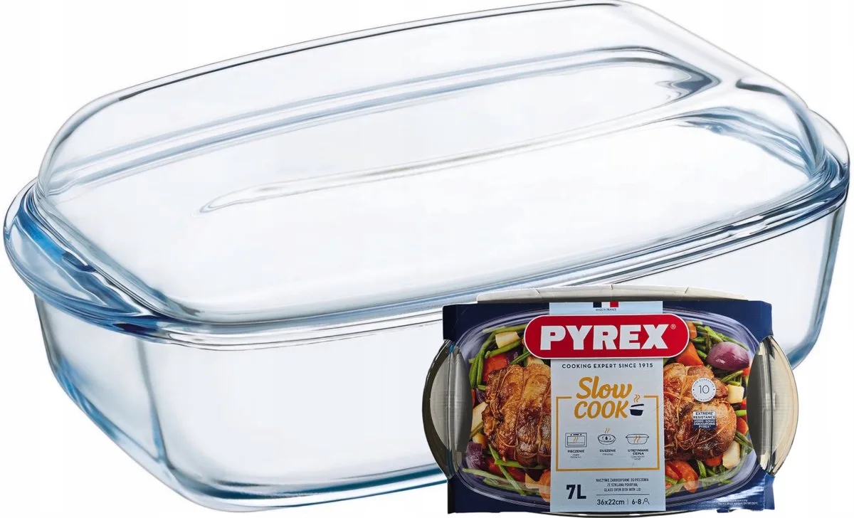Essentials Ovenschaal met Deksel 7L - Borosilicaatglas von Pyrex in Transparent – Produktfoto
