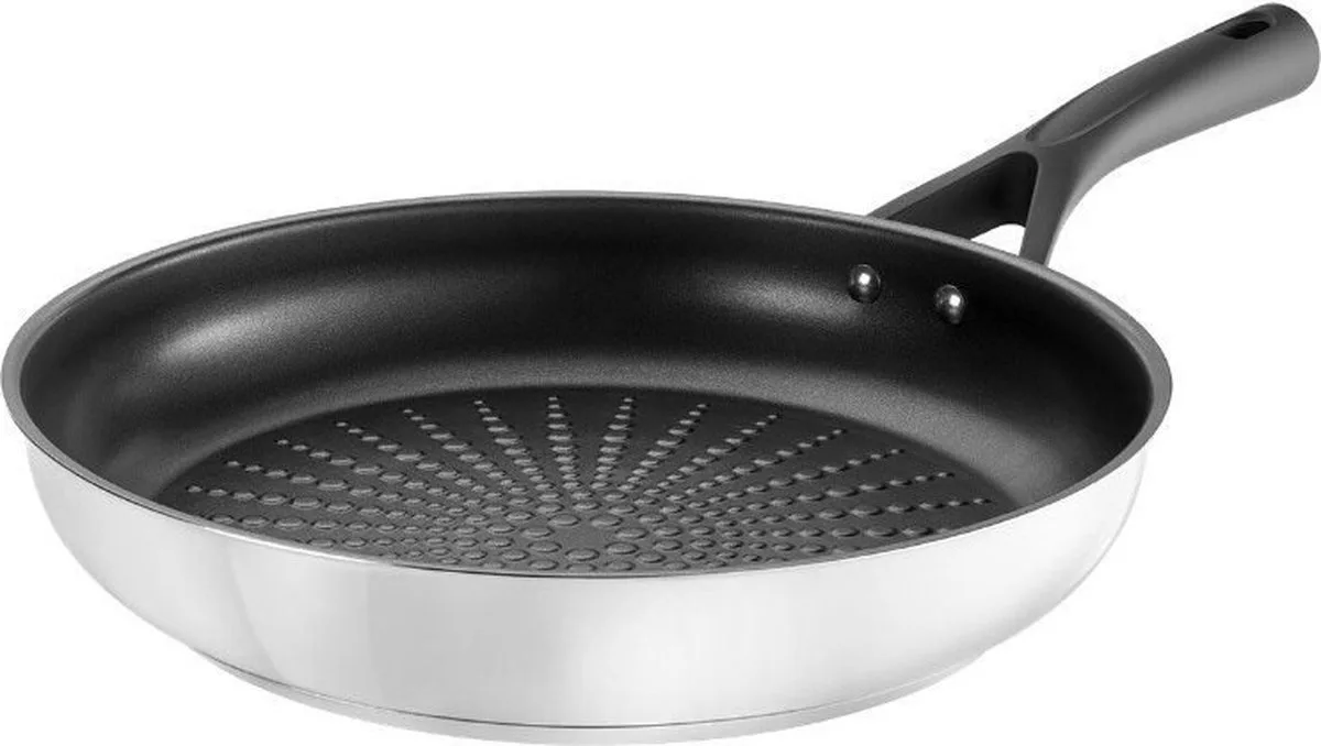 Expert Touch Koekenpan - Inductie - RVS van Pyrex in Zwart, Grijs – productfoto