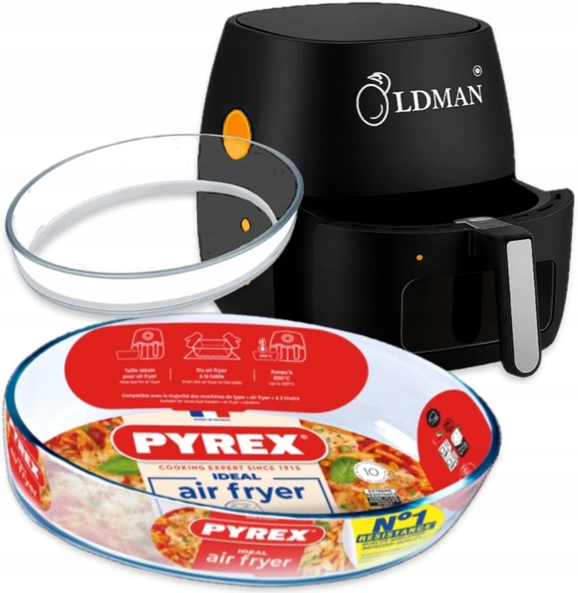 Glazen Airfryer Bakvormen Pyrex Ovaal 21x13 cm - Hittebestendig van Pyrex in Glass – productfoto