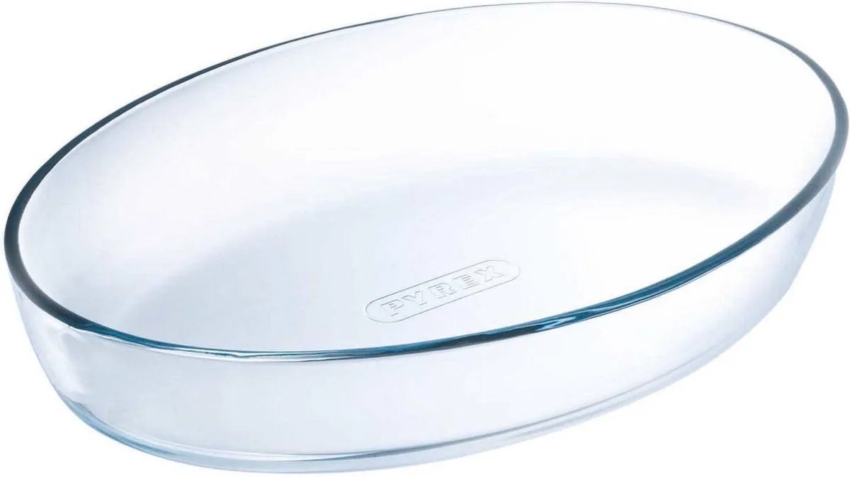 Iconic's Ovenschaal Ovaal 3,1 liter - Borosilicaatglas van Pyrex in Transparant – productfoto