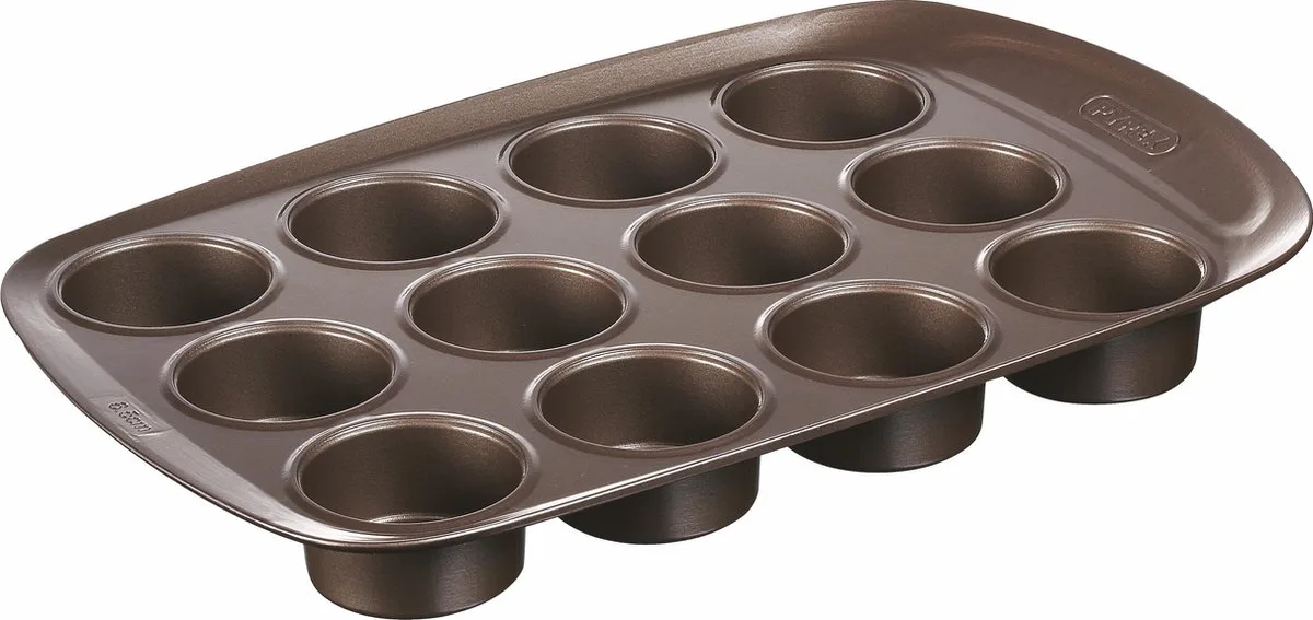 Muffinvorm voor 12 Muffins van Pyrex in Bruin – productfoto