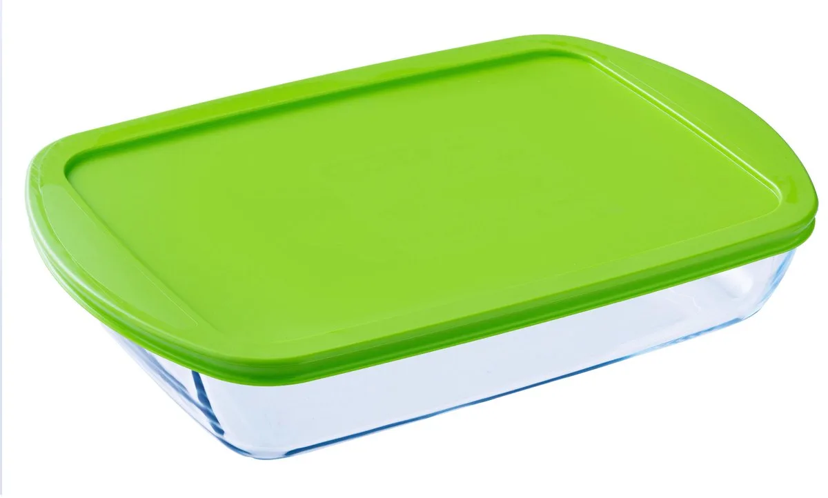 Ovenschaal - met deksel - Cook & Store - 40 x 27 x 6 cm / 4.5 Liter de Pyrex en Transparent – photo produit