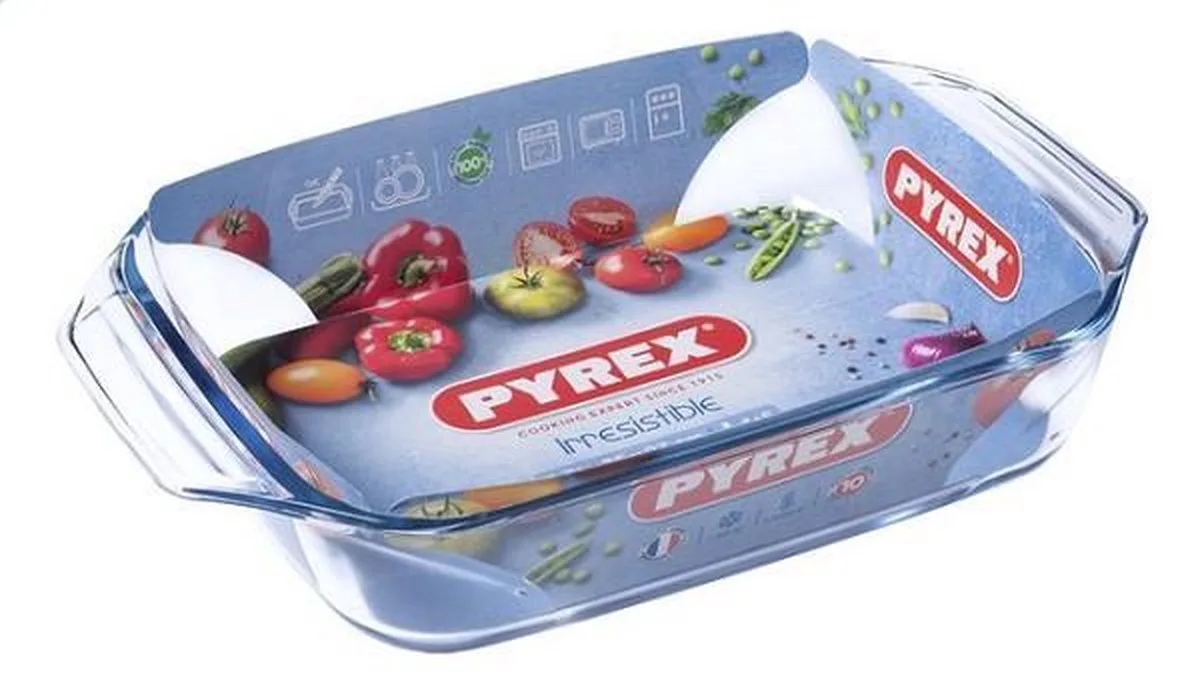 Ovenschaal met grepen - Rechthoekig - Borosilicaatlas - 35 x 23 cm von Pyrex in Transparent – Produktfoto