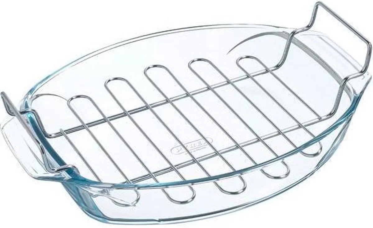 Ovenschaal Pyrex Irresistible Transparant Glas (39 x 27 cm) fra Pyrex i Stainless steel, Gennemsigtig – produktbillede