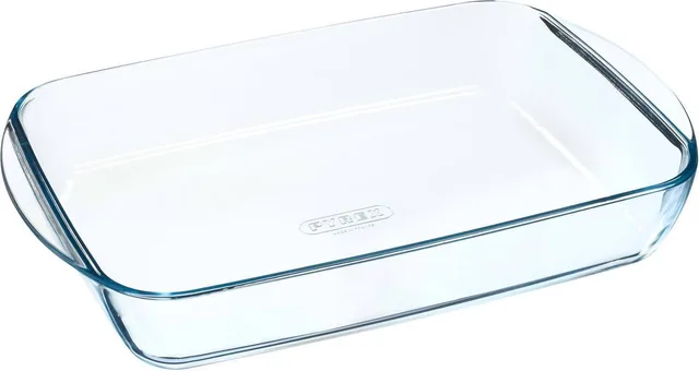 Rechthoekige glazen ovenschaal 2,6 liter - 35 x 23 x 5 cm - Ovenschotel schalen - Bakvorm