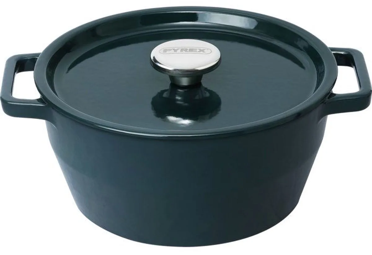 Ronde ovenschaal van Pyrex in Diepblauw – productfoto