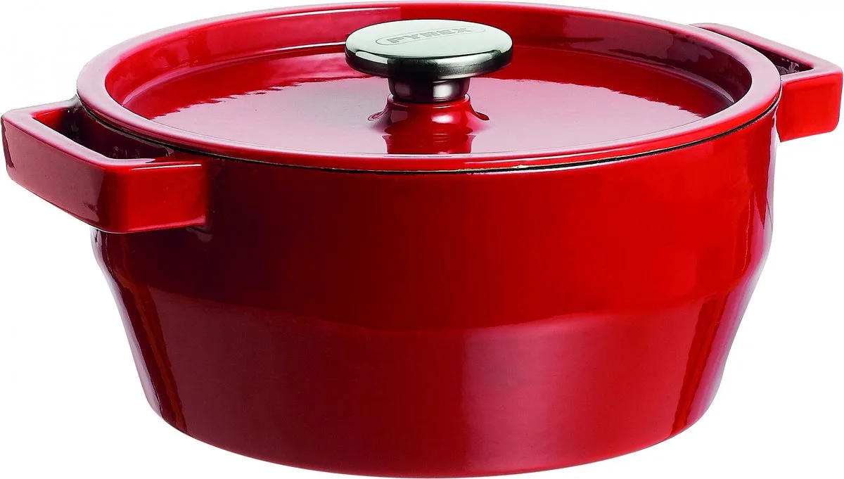 Slowcook Braadpan - 28 cm - 6,3 l från Pyrex i Röd – produktbild