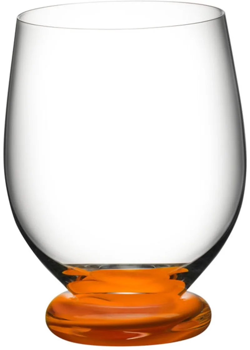 Fatto A Mano Tumbler Piccolo, universele beker, drinkglas, whiskyglas, kristalglas, donkeroranje, 337 ml, 4900/02DO de Riedel – photo produit