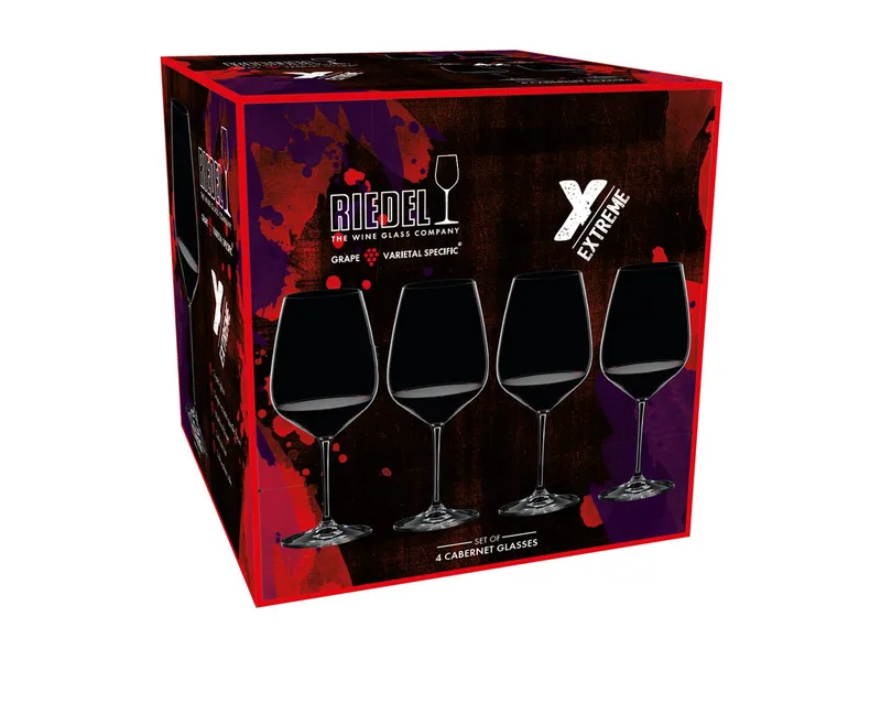 Rode Wijnglazen Extreme - Cabernet - 4 Stuks - Rode wijnglazen voor Cabernet - Hoogwaardig kristalglas - Vaatwasserbestendig - 800 ml - 104 x 247 mm - Glaswerk - Wijnglazen en -Benodigdheden van Riedel in Transparant – productfoto 4 van 5