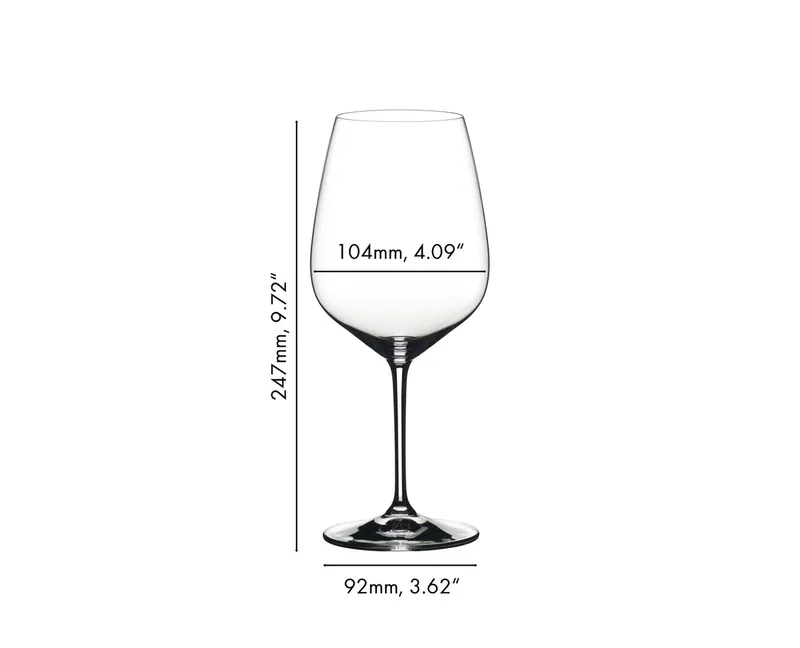 Rode Wijnglazen Extreme - Cabernet - 4 Stuks - Rode wijnglazen voor Cabernet - Hoogwaardig kristalglas - Vaatwasserbestendig - 800 ml - 104 x 247 mm - Glaswerk - Wijnglazen en -Benodigdheden van Riedel in Transparant – productfoto 5 van 5