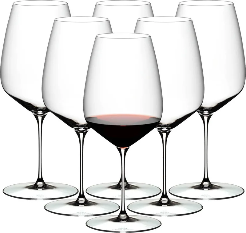 Rode Wijnglazen Veloce - Cabernet / Merlot - 6 stuks de Riedel en Transparent – photo produit