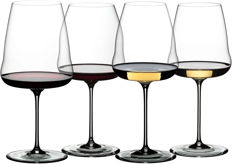 Wijnglazen Set Winewings - Carbernet, Pinot Noir, Sauvignon Blanc & Chardonnay - 4 stuks de Riedel en Transparent – photo produit