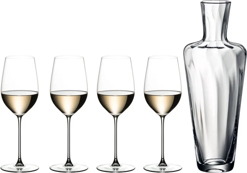 Wijnglazenset - Witte Wijnglazen - Veritas - Rieseling / Zinfandel + Wine Friendly Decanter by Riedel in Transparent – product photo
