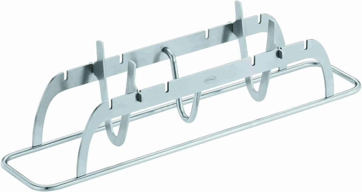 Barbecue Visrek - 3-delig - 34.5x8x7 cm van Rösle in Zilver – productfoto