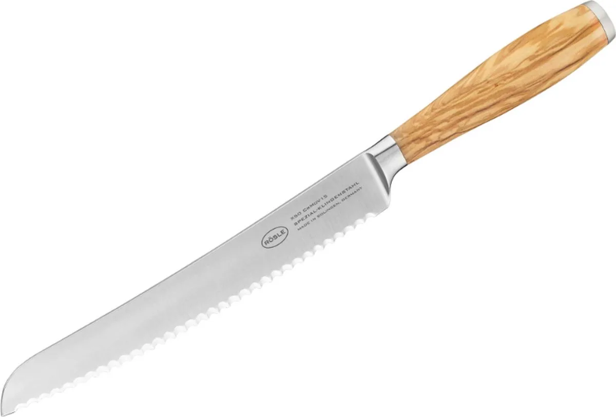 Broodmes, 22 cm, Olijfhout van Rösle in Rood – productfoto