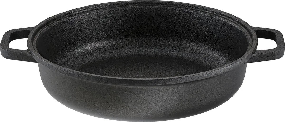 Hapjespan, Ø 28 cm, 3.5 L, ProResist Non-Stick, Incl. Handvat Beschermers van Rösle in Zwart – productfoto