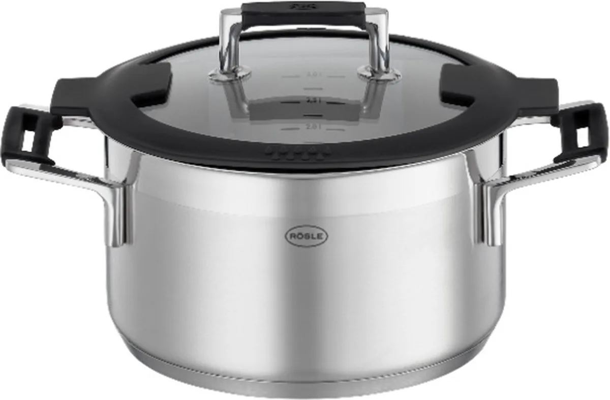 Kookpan, 16 cm, Hoog van Rösle in Zilver – productfoto