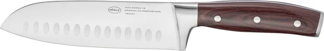 Mes Rockwood 37,5 Cm Rvs/siliconen Zilver/bruin
