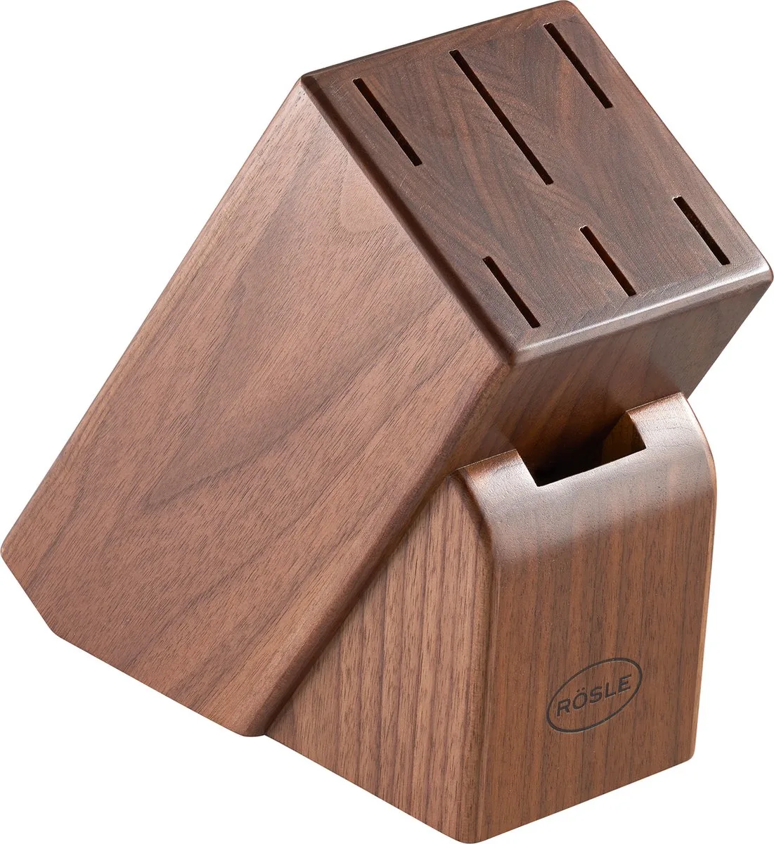 Messenblok, 6 Messen, Walnoot Hout van Rösle in Bruin – productfoto