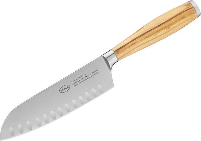 Santoku Mes, 16 cm, Olijfhout