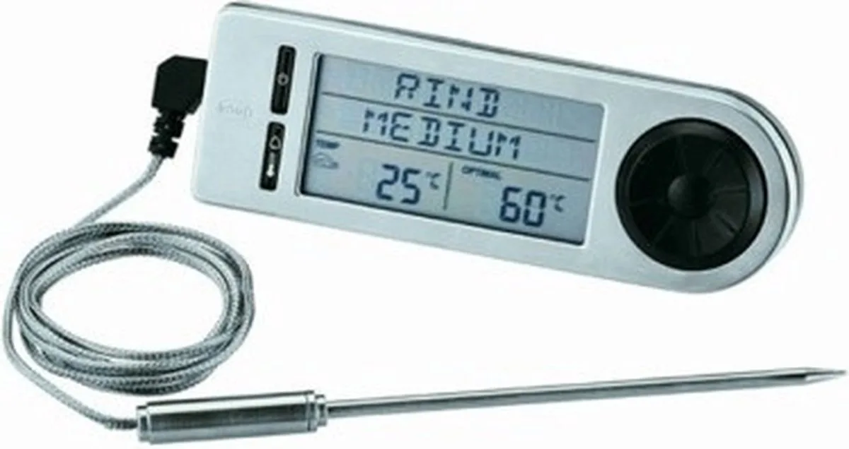 Thermometer Digitaal van Rösle in Zilver – productfoto