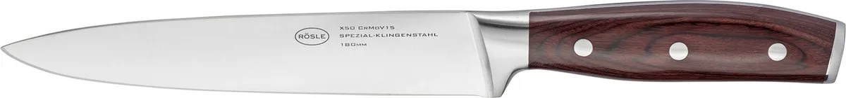 Vleesmes Rockwood 37,5 Cm Rvs/siliconen Zilver/bruin fra Rösle i Sølv – produktbillede