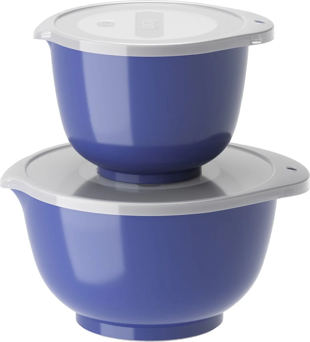 Margrethe Beslagkom Set - 4 delig - 1,5 en 3 L - (blauw) - Mengkom met Deksel voor Bakken en Koken - Magnetron-, Vriezer- en Vaatwasmachinebestendig fra Rosti i Electric blue – produktbillede