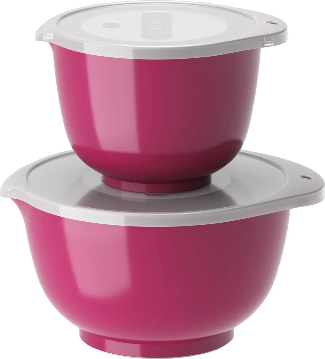 Margrethe Beslagkom Set - 4 delig - 1,5 en 3 L - Mengkom met Deksel voor Bakken en Koken - Magnetron-, Vriezer- en Vaatwasmachinebestendig från Rosti i Beetroot – produktbild