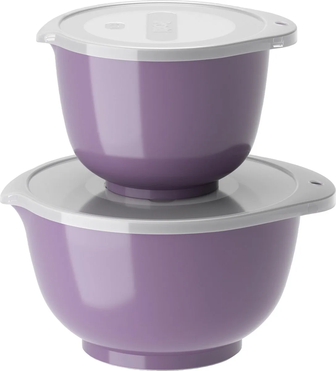 Margrethe Beslagkom Set - 4 delig - 1,5 en 3 L - Mengkom met Deksel voor Bakken en Koken - Magnetron-, Vriezer- en Vaatwasmachinebestendig van Rosti in Lavender – productfoto