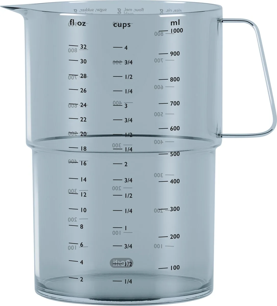 Mensura Maatbeker 1000 ml van Rosti in Dusty Blue – productfoto