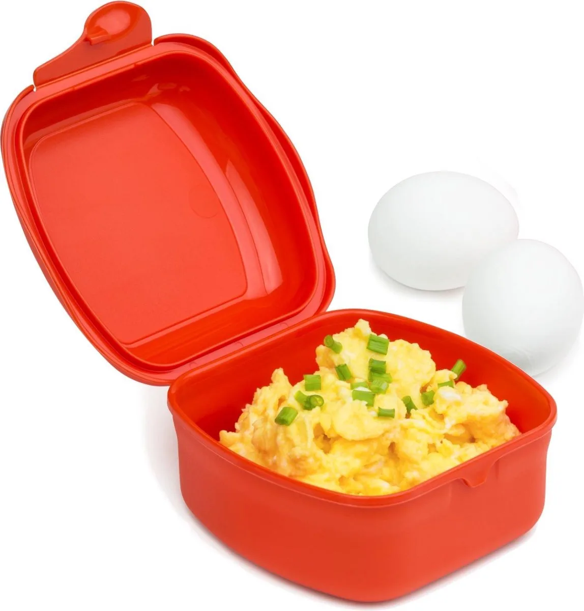 eierkoker - Ei koken in Magnetron - MEMORY 0,45 l - papaja rood van Rotho – productfoto